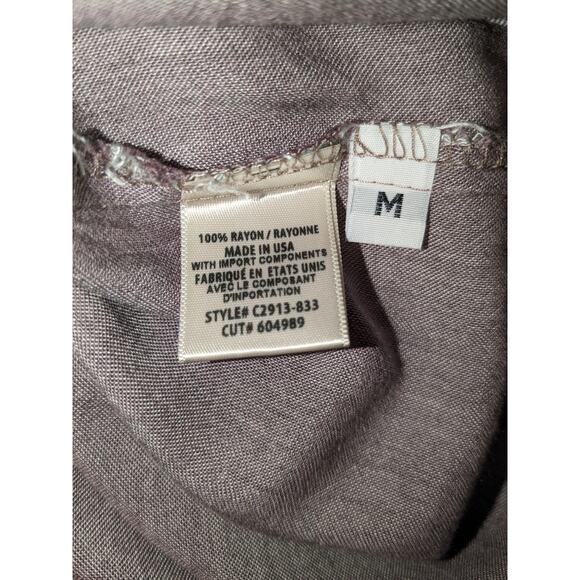 Cloth & Stone Henley Long Sleeve Shirt Top Womens Medium Dusty Lavender Everyday - Picture 10 of 12